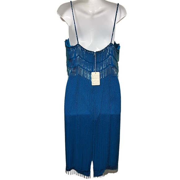 Vintage NWT Alyce Designs Blue Beaded Dress - Picture 7 of 16